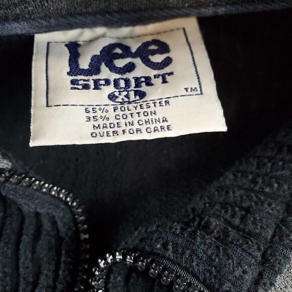 Vtg Detroit Red Wings Sweater Mens XL Grey Lee Sport NHL Ice Hockey Knit 1/4 Zip - Picture 5 of 7